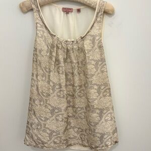 Ted Baker London Silk Tank Top 2 Ivory and Black